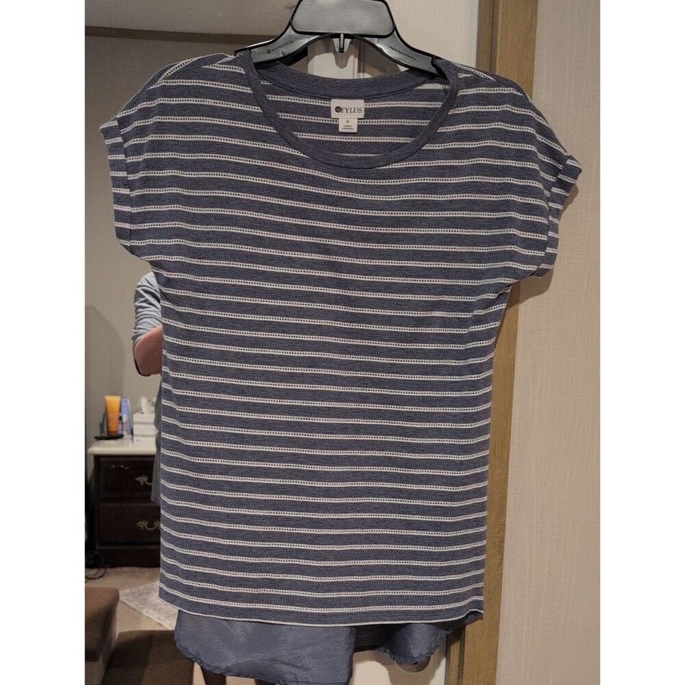 Stylus Navy and White Stripe Short Sleeve Tee